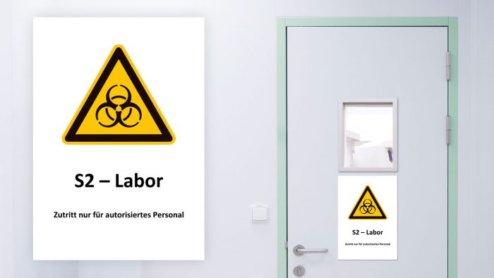 Labortürschild