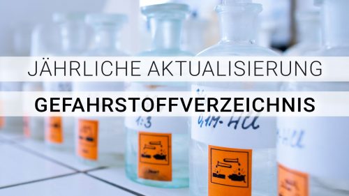 Gefahrstoffverzeichnis aktualisieren (jährlich)